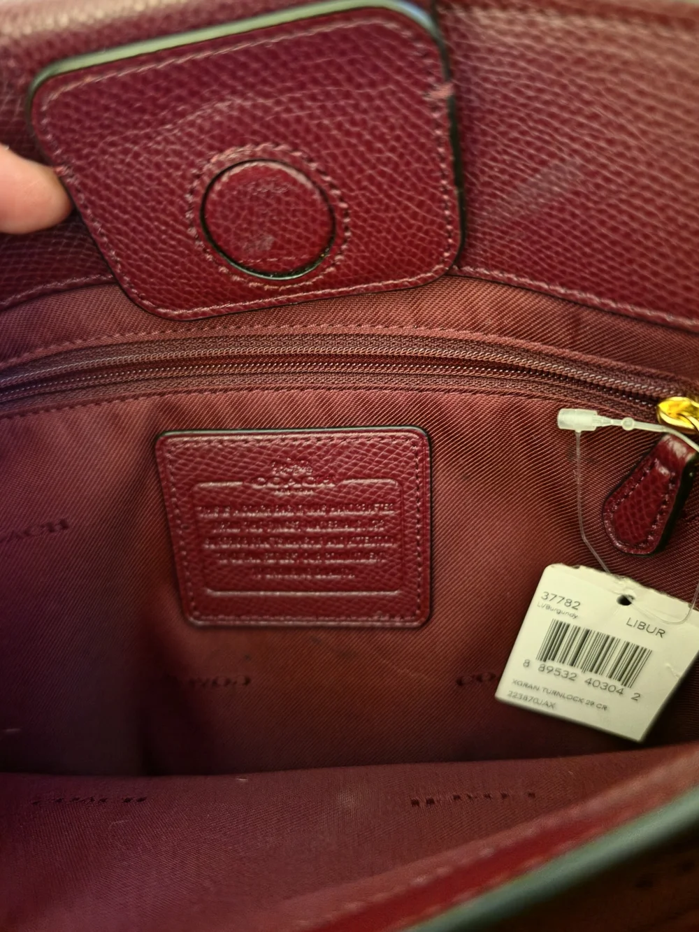 Coach Women's Burgundy Leather Crossbody Bag